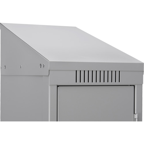 Clean Line Lockerette , 6 -tier, Bank of 4, 48" x 18" x 82", Steel, Beige, Rivet (Assembled) GTA Hardware Inc