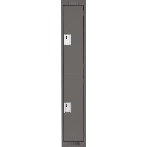 Casiers Clean Line, 2 niveaux, 12" x 18" x 72", Acier, Charbon, Rivet (assembl&eacute;) GTA Hardware Inc