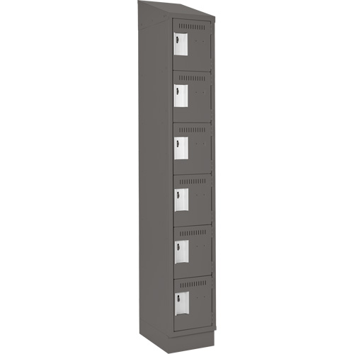 Petits casiers Clean Line, 6 niveaux, 12" x 18" x 82", Acier, Charbon, Rivet (assembl&eacute;) GTA Hardware Inc