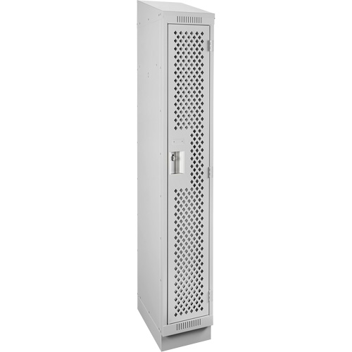 Casiers Clean Line, 12" x 15" x 82", Acier, Gris, Rivet (assembl&eacute;), Perfor&eacute; GTA Hardware Inc