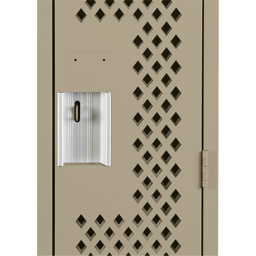 Clean Line Lockers, Bank of 2, 24" x 15" x 72", Steel, Beige, Rivet (Assembled), Perforated GTA Hardware Inc