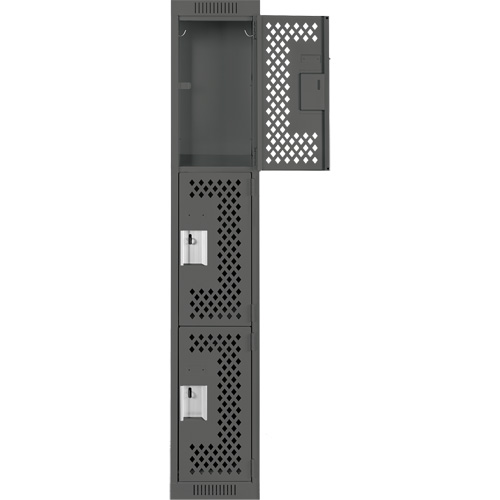 Casiers Clean Line, 3 niveaux, 12" x 12" x 72", Acier, Charbon, Rivet (assembl&eacute;), Perfor&eacute; GTA Hardware Inc