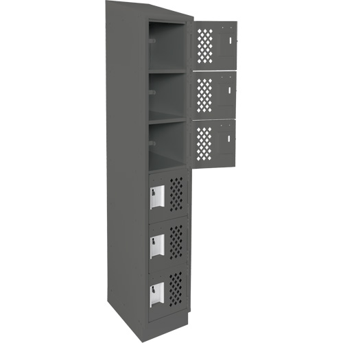 Petit casier perfor&eacute; Clean-Line, 6 niveaux, 15" x 72" x 12", Acier GTA Hardware Inc