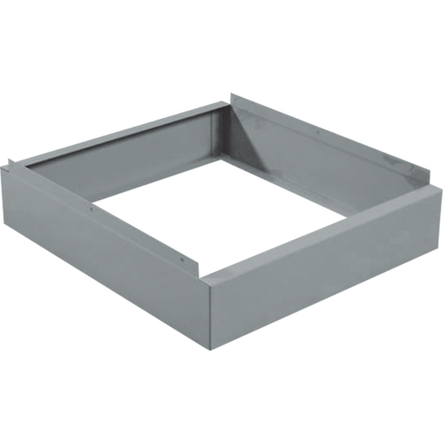 Base en retrait pour casiers &eacute;conomiques Clean Line, 1 Blocs, 4" lo x 12" la x 18" p, Gris, Acier GTA Hardware Inc