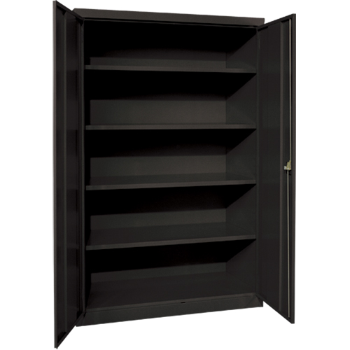 Armoires de rangement Hi-Boy profondes, Acier, 4 Tablettes, 72" h x 36" la x 24" P, Noir GTA Hardware Inc