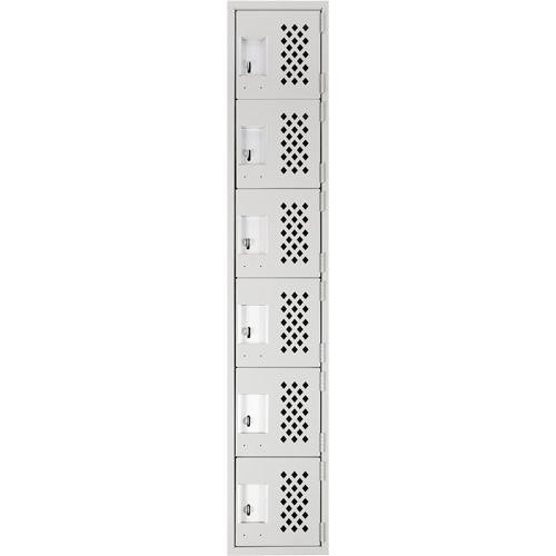 Petits casiers Clean Line, 6 niveaux, 18" x 72" x 12", Acier GTA Hardware Inc