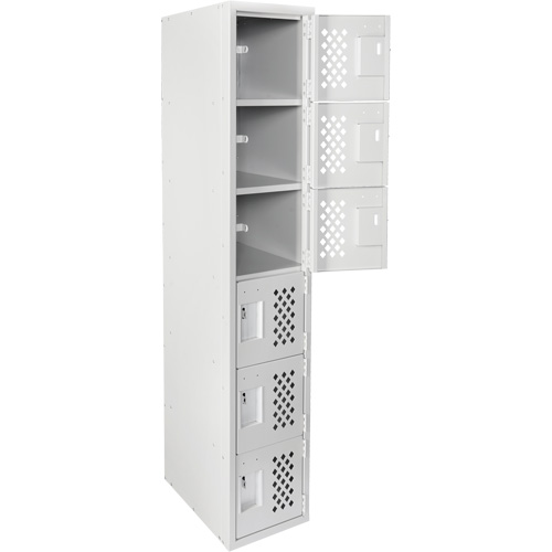 Petits casiers Clean Line, 6 niveaux, 18" x 72" x 12", Acier GTA Hardware Inc