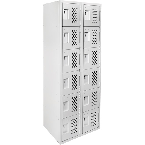 Clean Line Lockerettes, 6 -tier, Bank of 2, 18" x 72" x 12", Steel GTA Hardware Inc