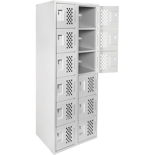 Clean Line Lockerettes, 6 -tier, Bank of 2, 18" x 72" x 12", Steel GTA Hardware Inc