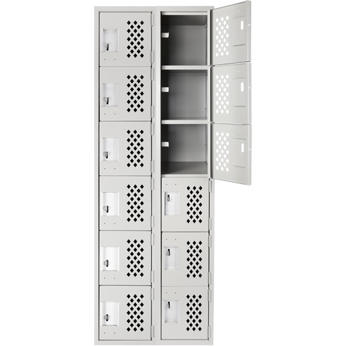 Clean Line Lockerettes, 6 -tier, Bank of 2, 18" x 72" x 12", Steel GTA Hardware Inc