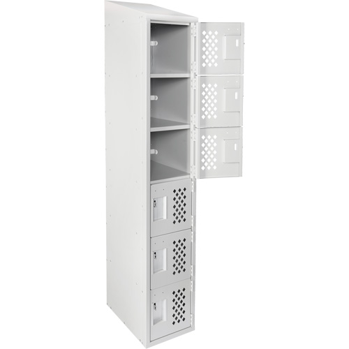 Petit casier perfor&eacute; Clean-Line, 6 niveaux, 12" x 72" x 12", Acier GTA Hardware Inc