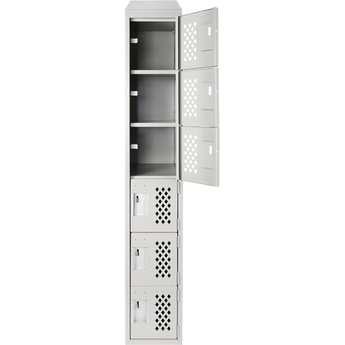 Petit casier perfor&eacute; Clean-Line, 6 niveaux, 12" x 72" x 12", Acier GTA Hardware Inc