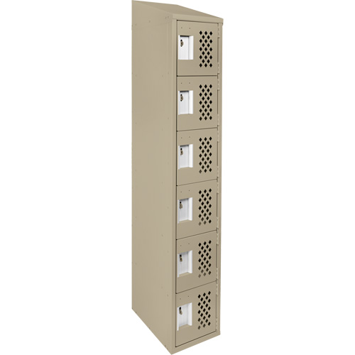Petit casier perfor&eacute; Clean-Line, 6 niveaux, 12" x 72" x 12", Acier GTA Hardware Inc