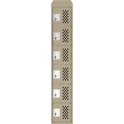Petit casier perfor&eacute; Clean-Line, 6 niveaux, 12" x 72" x 12", Acier GTA Hardware Inc