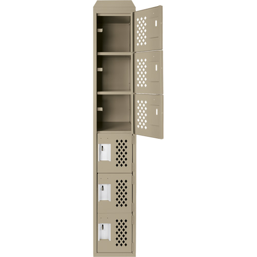 Petit casier perfor&eacute; Clean-Line, 6 niveaux, 12" x 72" x 12", Acier GTA Hardware Inc
