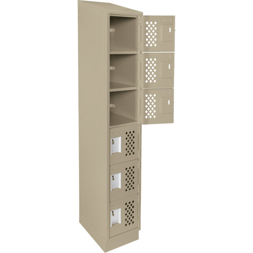 Petit casier perfor&eacute; Clean-Line, 6 niveaux, 15" x 72" x 12", Acier GTA Hardware Inc