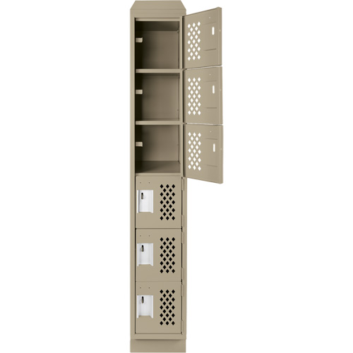 Petit casier perfor&eacute; Clean-Line, 6 niveaux, 15" x 72" x 12", Acier GTA Hardware Inc