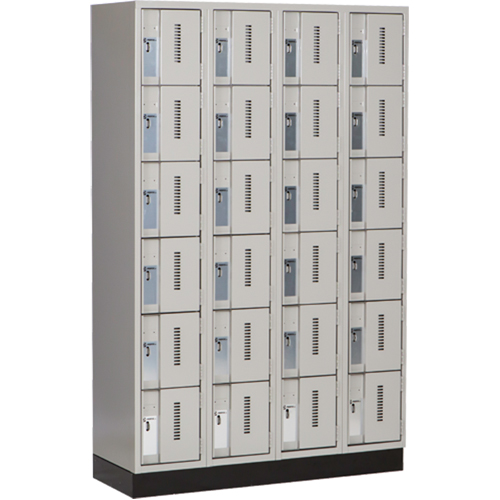 Casiers robustes Concorde, 6 niveaux, Bloc de 4, 48" x 18" x 76", Acier, Gris, Soud&eacute; (assembl&eacute;) GTA Hardware Inc