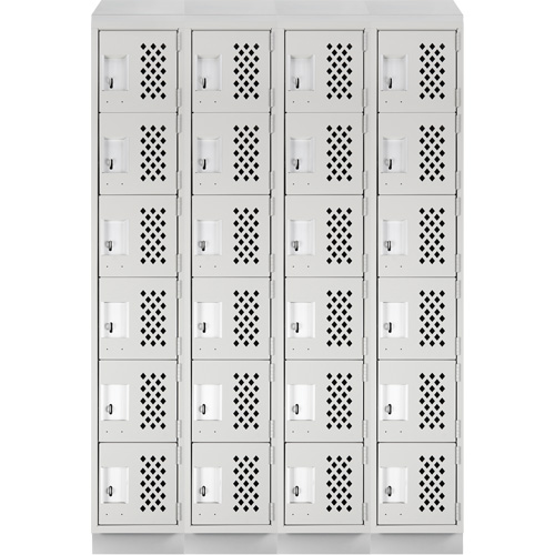 Casiers &eacute;conomiques perfor&eacute;s et assembl&eacute;s Clean Line, 6 niveaux, Bloc de 4, 18" x 72" x 12", Acier GTA Hardware Inc