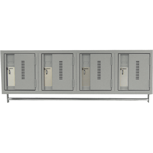 Wall Hung Lockers - Heavy Duty, Bank of 4, 18" x 12" x 12", Steel GTA Hardware Inc