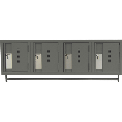 Wall Hung Lockers - Heavy Duty, Bank of 4, 18" x 12" x 12", Steel GTA Hardware Inc