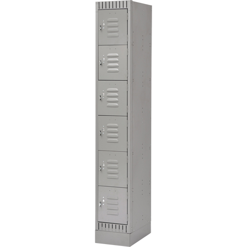 Casiers, 6 niveaux, 12" x 18" x 76", Acier, Gris, D&eacute;mont&eacute; GTA Hardware Inc