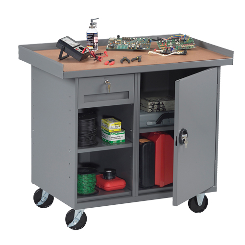Mobile Workbench Cabinet, Laminate Surface GTA Hardware Inc