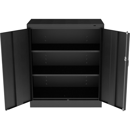 Armoire standard &agrave; hauteur de comptoir, Acier, 2 Tablettes, 42" h x 36" la x 18" P, Noir GTA Hardware Inc