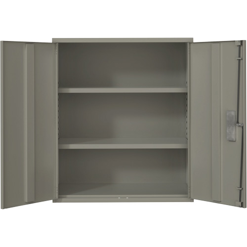 Armoire de rangement Lo-Boy, Acier, 2 Tablettes, 40" h x 36" la x 18" P, Gris GTA Hardware Inc