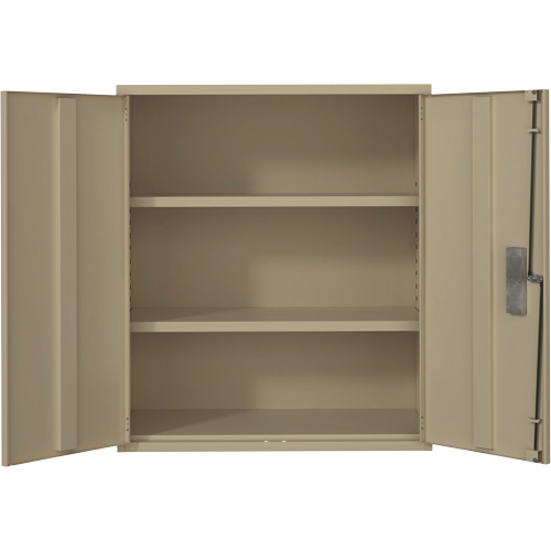 Armoire de rangement Lo-Boy, Acier, 2 Tablettes, 40" h x 36" la x 18" P, Beige GTA Hardware Inc