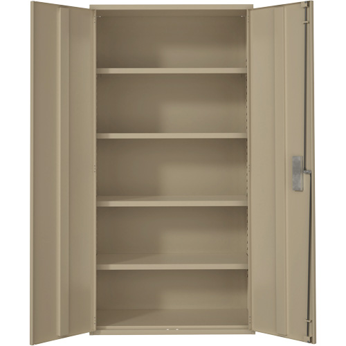 Armoire de rangement Hi-Boy, Acier, 4 Tablettes, 72" h x 36" la x 18" P, Beige GTA Hardware Inc