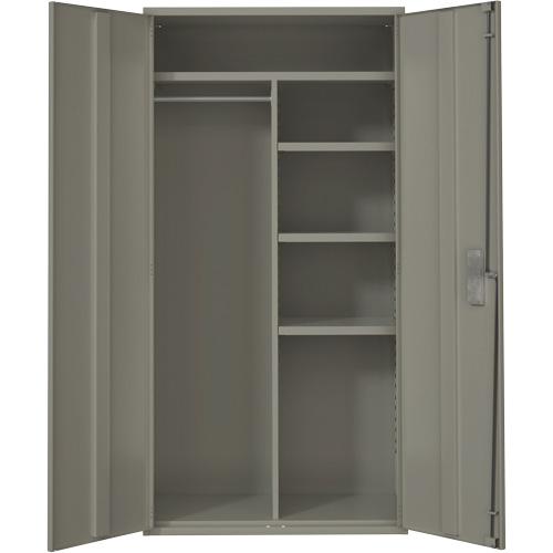 Combination Storage Cabinet, Steel, 6 Shelves, 72" H x 36" W x 18" D, Grey GTA Hardware Inc