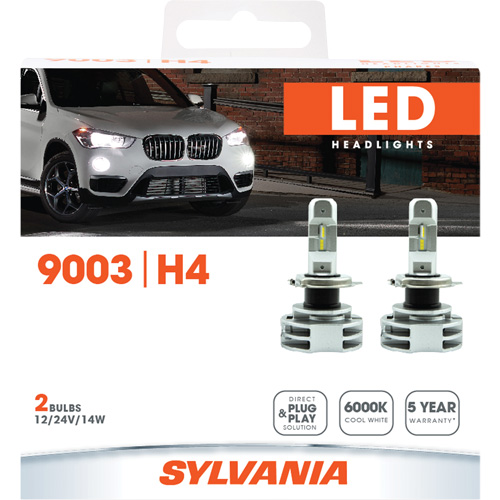 9003 Headlight Bulb, LED, 12 W/14 W/24 W, White GTA Hardware Inc