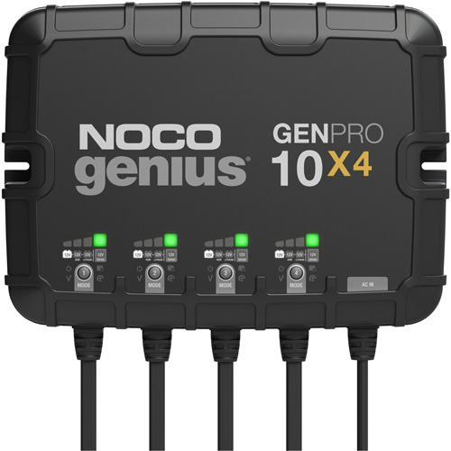 Chargeur de batterie embarqu&eacute; &agrave; 4 sorties de 40 amp&egrave;res GenPro10X4 Genius GTA Hardware Inc