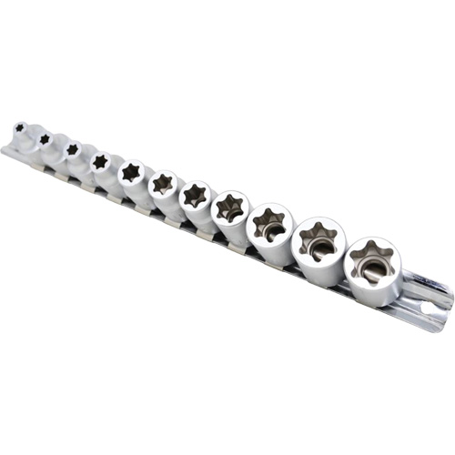 Flat-Cut E-"Star" Socket Set, 11 Pieces, 3/8" Drive Size GTA Hardware Inc