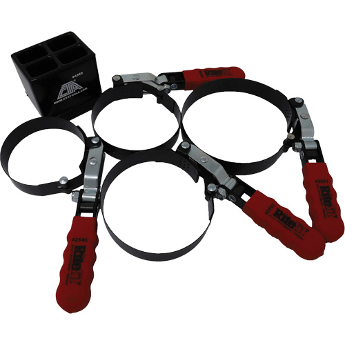 Ensemble de 4 cl&eacute;s pour filtre &agrave; huile avec support GTA Hardware Inc