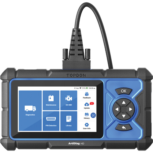 Outil de diagnostic robuste 5" ArtiDiag HD avec fonctions d'entretien GTA Hardware Inc