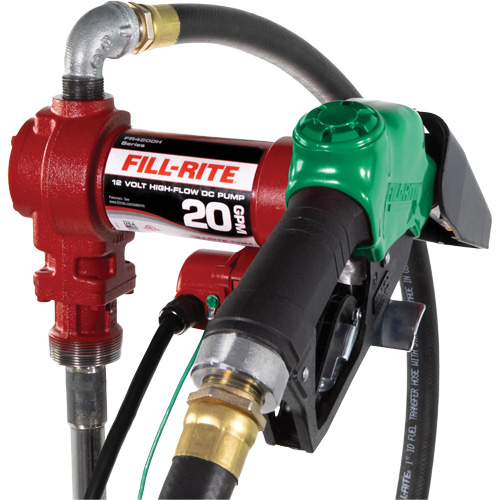 12V Fuel Transfer Pump with Nozzle GTA Hardware Inc