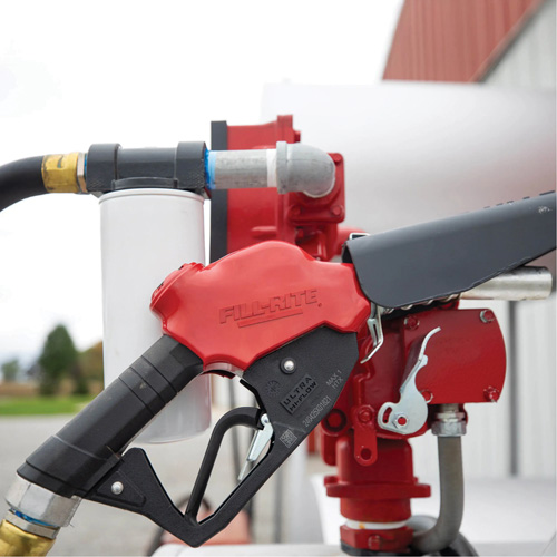 Red Ultra High-Flow Automatic Diesel Spout Nozzle GTA Hardware Inc