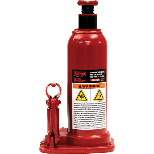 Cric &agrave; bouteille hydraulique professionnel, 8 tonne(s), 18-3/4" Hauteur &eacute;lev&eacute;e GTA Hardware Inc