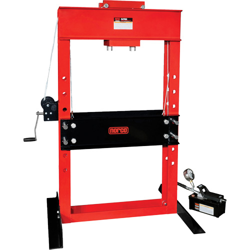 Air/Hydraulic Pump Operated Shop Press, 50 tons Capacity GTA Hardware Inc