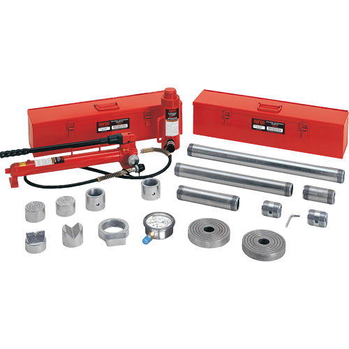 Trousse de r&eacute;paration pour collision et entretien, capacit&eacute; 20 tonnes, avec adaptateurs forg&eacute;s GTA Hardware Inc