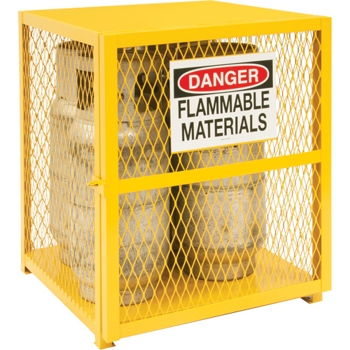 Armoire de rangement pour bouteilles &agrave; gaz, nbre de bouteilles: 4, 30" , 30" , 35" , Jaune GTA Hardware Inc