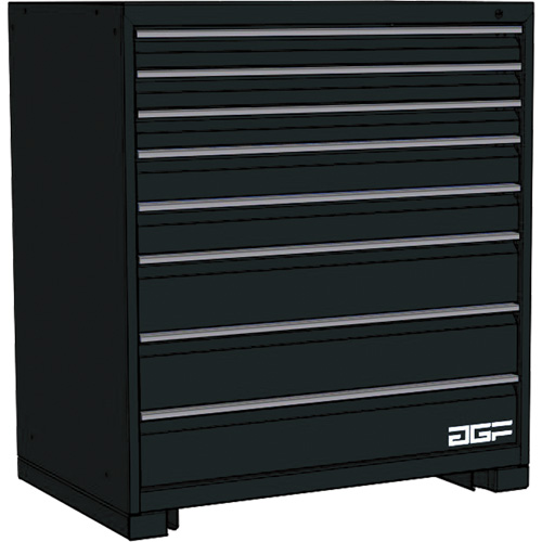 Armoire &agrave; tiroirs modulaire, 8 tiroirs, 48" la x 28" p x 40" h, Noir GTA Hardware Inc