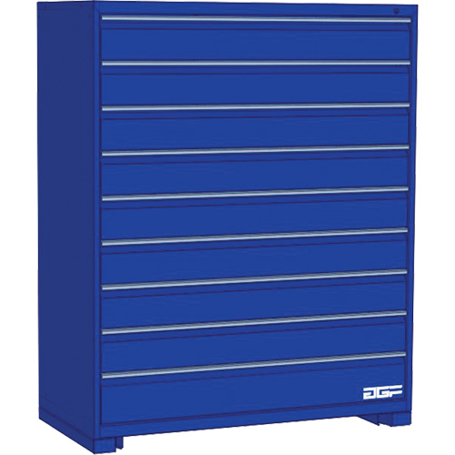 Armoire &agrave; tiroirs modulaire, 9 tiroirs, 30" la x 28" p x 60" h, Bleu GTA Hardware Inc