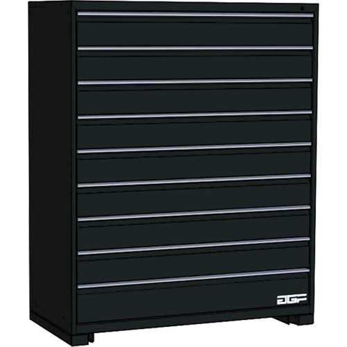 Modular Drawer Cabinet, 9 Drawers, 48" W x 24" D x 60" H, Black GTA Hardware Inc