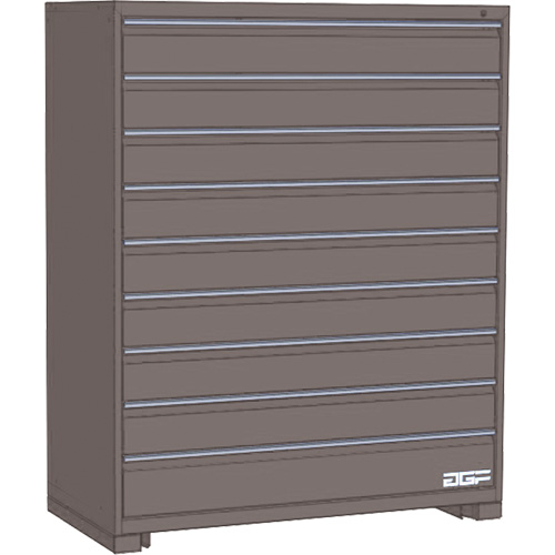 Armoire &agrave; tiroirs modulaire, 9 tiroirs, 48" la x 24" p x 60" h, Gris GTA Hardware Inc