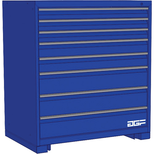 Armoire &agrave; tiroirs modulaire, 8 tiroirs, 48" la x 24" p x 40" h, Bleu GTA Hardware Inc