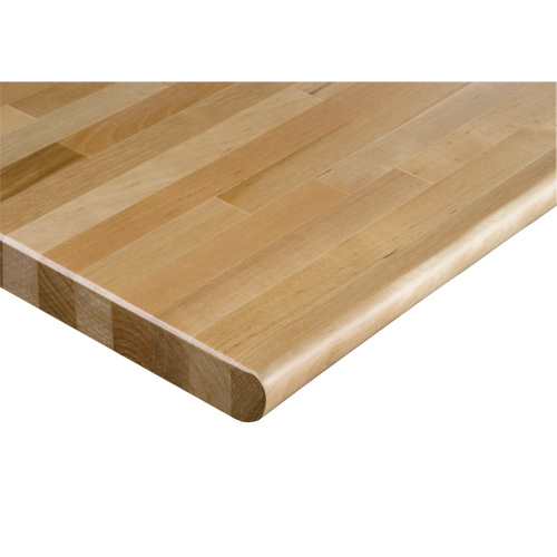 Dessus d'&eacute;tabli en bois dur, 72" la x 24" p, Bordure Arrondi, &eacute;paisseur 1-1/4" GTA Hardware Inc