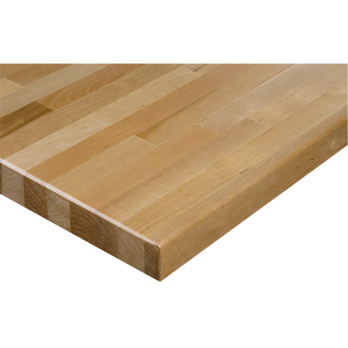 Dessus d'&eacute;tabli en bois dur, 48" la x 24" p, Bordure Carr&eacute;e, &eacute;paisseur 1-1/4" GTA Hardware Inc